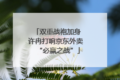 双重战袍加身 许冉打响京东外卖“必赢之战”