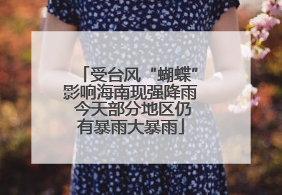 受台风“蝴蝶”影响海南现强降雨 今天部分地区仍有暴雨大暴雨