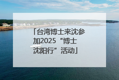 台湾博士来沈参加2025“博士沈阳行”活动