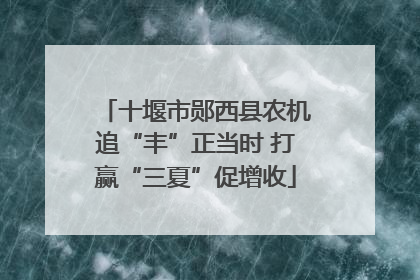 十堰市郧西县农机追“丰”正当时 打赢“三夏”促增收