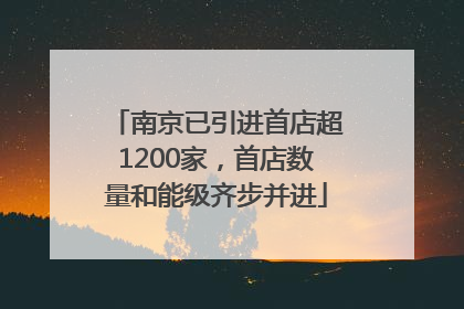 南京已引进首店超1200家，首店数量和能级齐步并进
