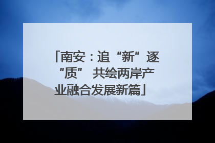 南安：追“新”逐“质” 共绘两岸产业融合发展新篇