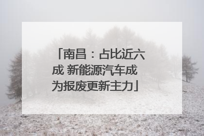 南昌：占比近六成 新能源汽车成为报废更新主力