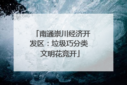南通崇川经济开发区：垃圾巧分类 文明花竞开