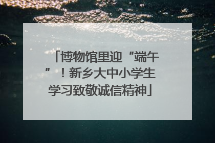 博物馆里迎“端午”！新乡大中小学生学习致敬诚信精神