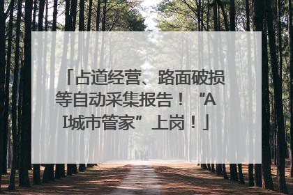 占道经营、路面破损等自动采集报告！“AI城市管家”上岗！