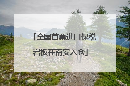 全国首票进口保税岩板在南安入仓