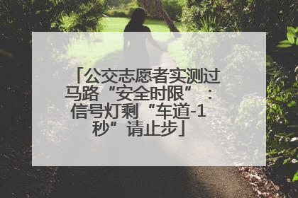 公交志愿者实测过马路“安全时限”：信号灯剩“车道-1秒”请止步