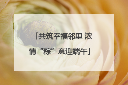 共筑幸福邻里 浓情“粽”意迎端午