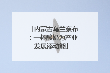 内蒙古乌兰察布：一杯酸奶为产业发展添动能