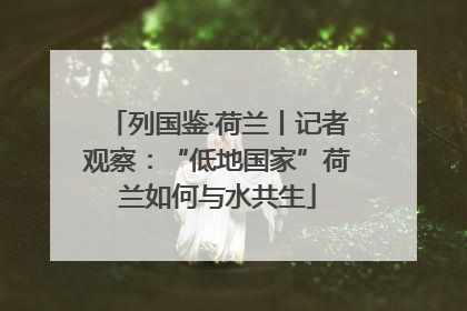 列国鉴·荷兰丨记者观察：“低地国家”荷兰如何与水共生