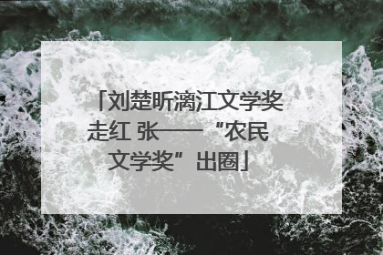 刘楚昕漓江文学奖走红 张一一“农民文学奖”出圈