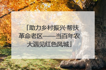 助力乡村振兴·帮扶革命老区——当百年农大遇见红色凤城
