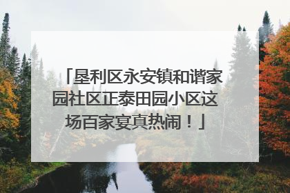 垦利区永安镇和谐家园社区正泰田园小区这场百家宴真热闹！