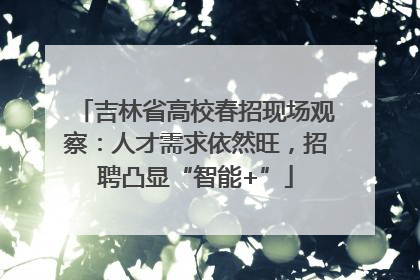 吉林省高校春招现场观察：人才需求依然旺，招聘凸显“智能+”