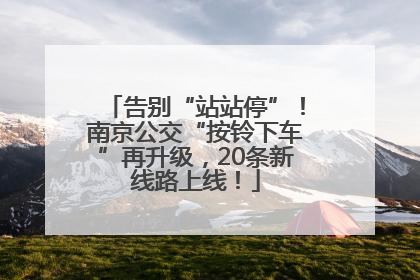 告别“站站停”！南京公交“按铃下车”再升级，20条新线路上线！