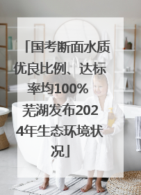 国考断面水质优良比例、达标率均100% 芜湖发布2024年生态环境状况
