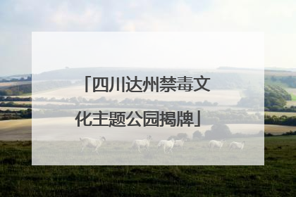 四川达州禁毒文化主题公园揭牌
