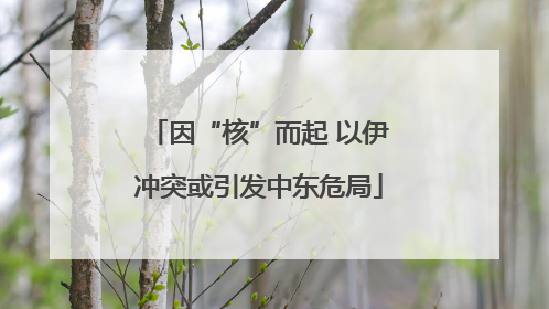 因“核”而起 以伊冲突或引发中东危局