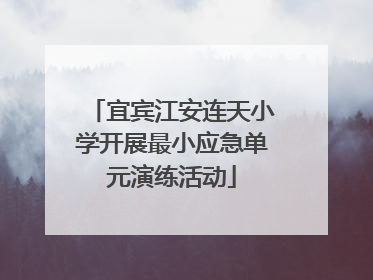 宜宾江安连天小学开展最小应急单元演练活动