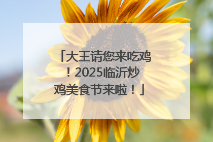 大王请您来吃鸡！2025临沂炒鸡美食节来啦！