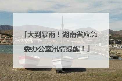 大到暴雨！湖南省应急委办公室汛情提醒！