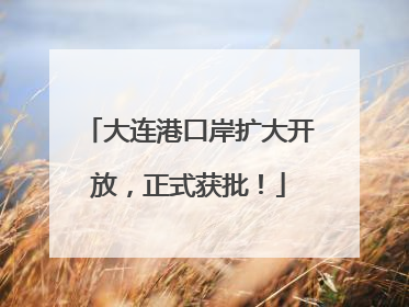 大连港口岸扩大开放，正式获批！