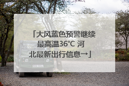 大风蓝色预警继续 最高温36℃ 河北最新出行信息→