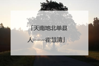 天南地北单县人——霍慧清