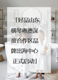 好品山东横琴粤澳深度合作区品牌出海中心正式启动