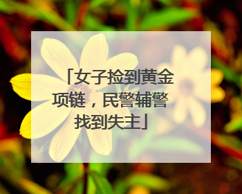女子捡到黄金项链，民警辅警找到失主
