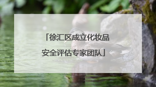 徐汇区成立化妆品安全评估专家团队