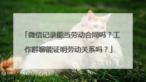 微信记录能当劳动合同吗？工作群聊能证明劳动关系吗？