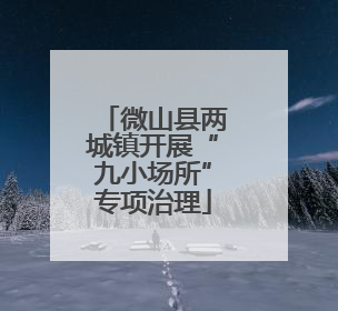微山县两城镇开展“九小场所”专项治理