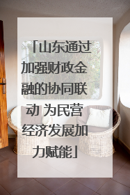 山东通过加强财政金融的协同联动 为民营经济发展加力赋能