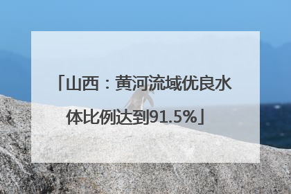 山西：黄河流域优良水体比例达到91.5%