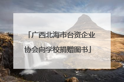 广西北海市台资企业协会向学校捐赠图书