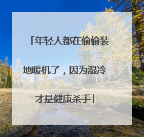 年轻人都在偷偷装地暖机了，因为湿冷才是健康杀手