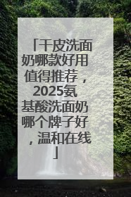 干皮洗面奶哪款好用值得推荐，2025氨基酸洗面奶哪个牌子好，温和在线
