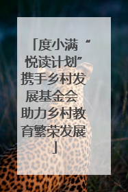 度小满“悦读计划”携手乡村发展基金会 助力乡村教育繁荣发展