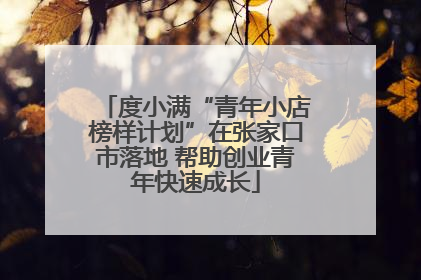 度小满“青年小店榜样计划”在张家口市落地 帮助创业青年快速成长