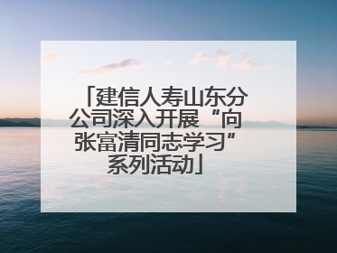 建信人寿山东分公司深入开展“向张富清同志学习”系列活动