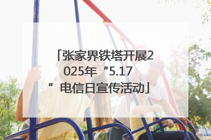 张家界铁塔开展2025年“5.17”电信日宣传活动