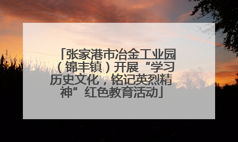 张家港市冶金工业园（锦丰镇）开展“学习历史文化，铭记英烈精神”红色教育活动