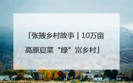 张掖乡村故事｜10万亩高原夏菜“绿”富乡村