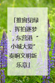 推窗见绿、挥拍逐梦，东营港“小城大爱”奏响文明新乐章