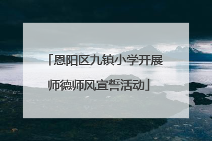 恩阳区九镇小学开展师德师风宣誓活动