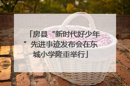 房县“新时代好少年”先进事迹发布会在东城小学隆重举行