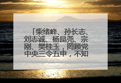 柴绪峰、孙长志、刘志诚、杨昆尧、宗刚、樊桂玉，罔顾党中央三令五申，不知敬畏、我行我素、肆意妄为！