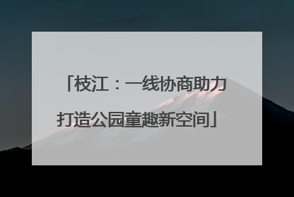 枝江：一线协商助力打造公园童趣新空间